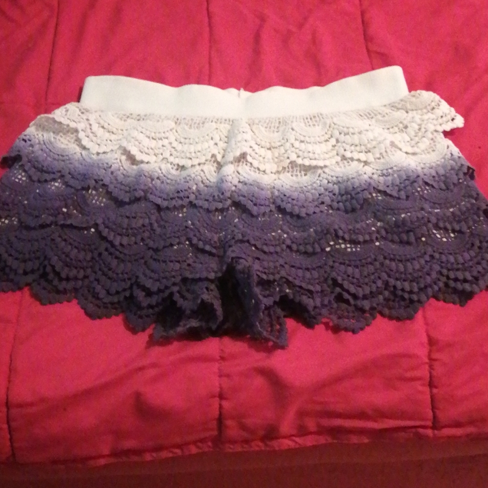 2 for $25 Ombre crochet shorts